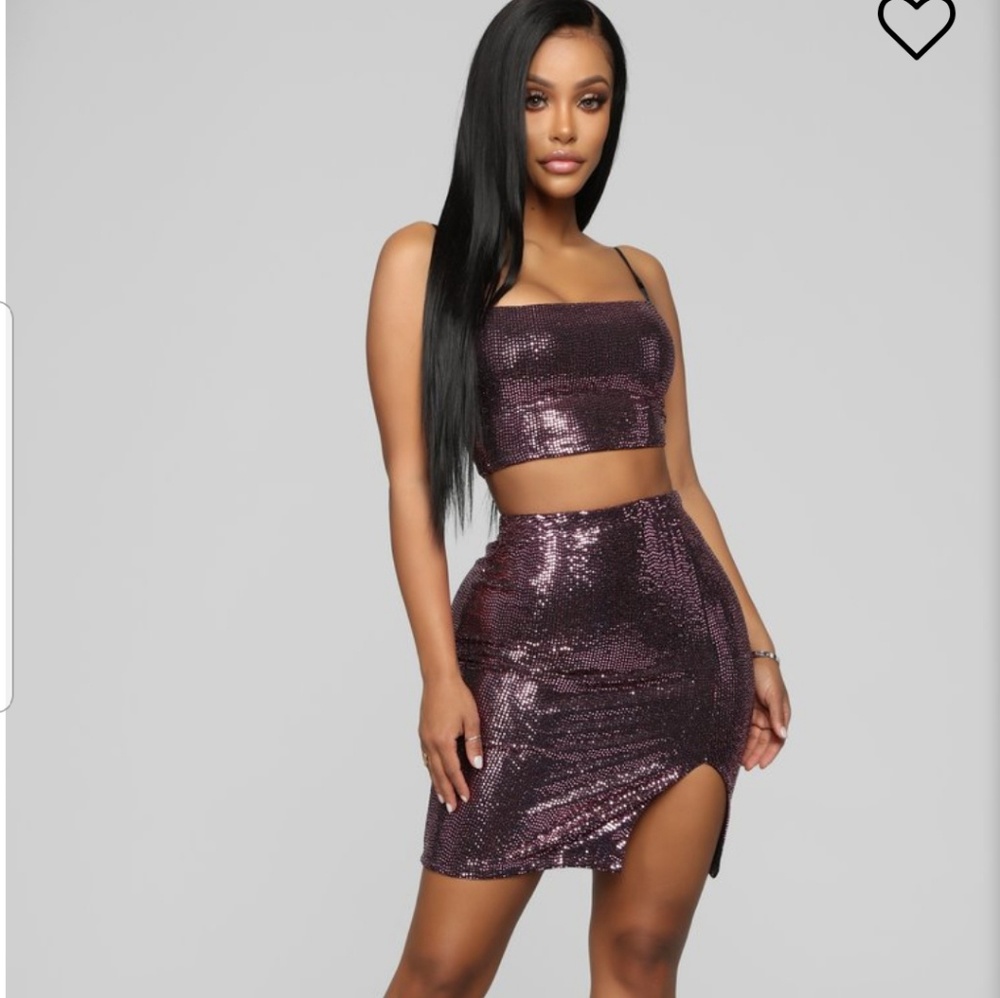 Caylee Sequin Matching Set - Pink FASHIONNOVA